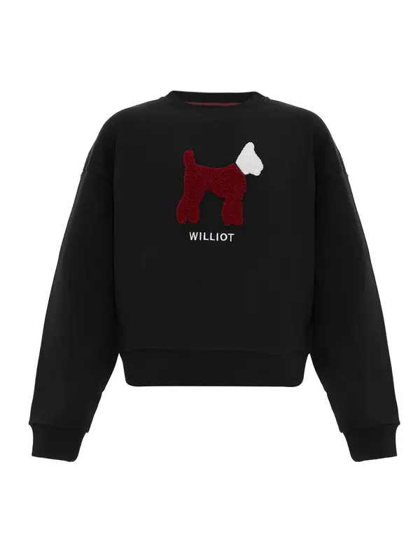 Williot Williot Majica  burgund / črna / bela