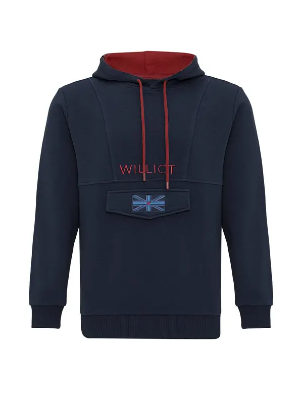 Williot Williot Majica  modra / mornarska / karminsko rdeča
