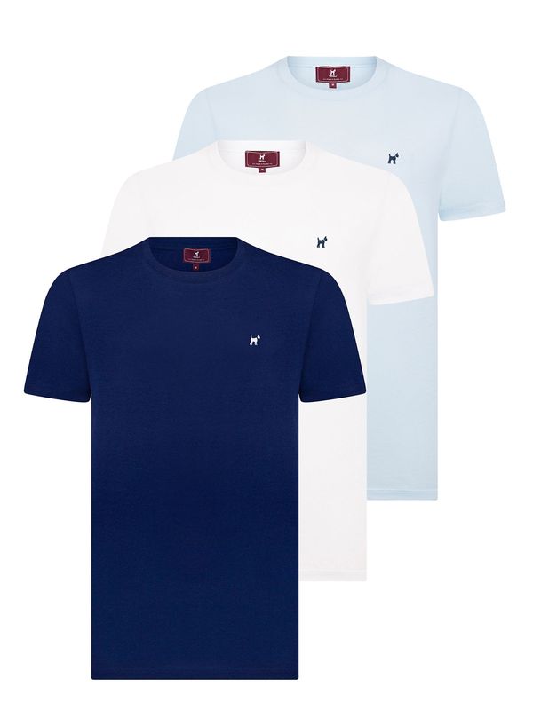 Williot Williot Majica  modra / svetlo modra / bela