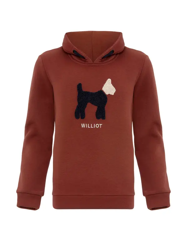 Williot Williot Majica  rjava / črna / bela