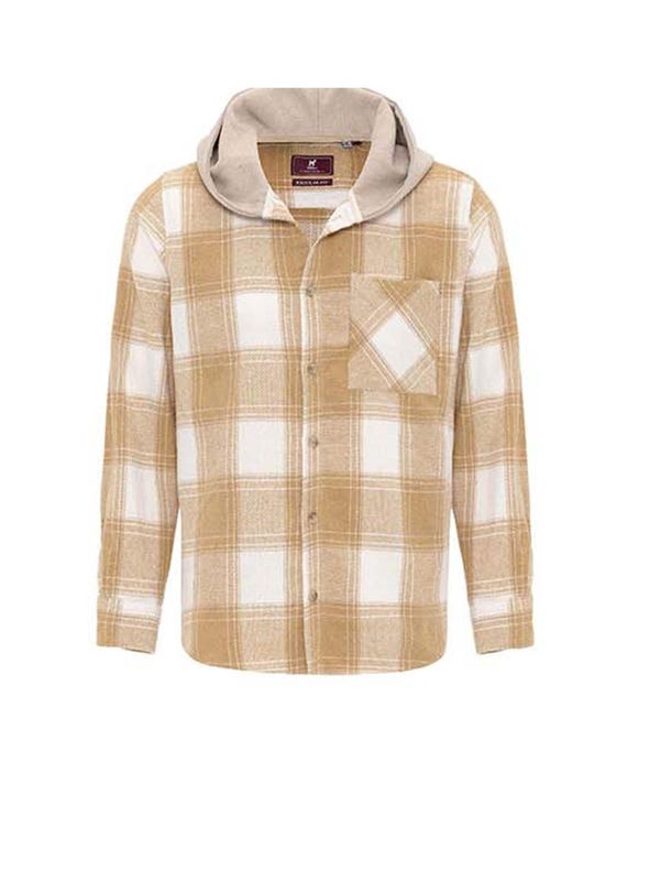 Williot Williot Srajca 'Mattias'  kapučino / svetlo rjava / bela