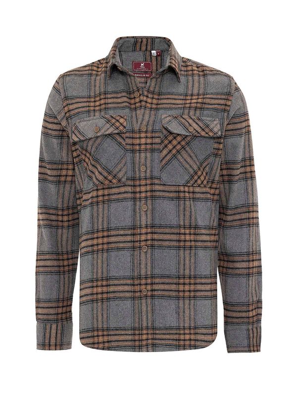 Williot Williot Srajca 'Salvatore'  greige / pegasto siva / svetlo oranžna / črna