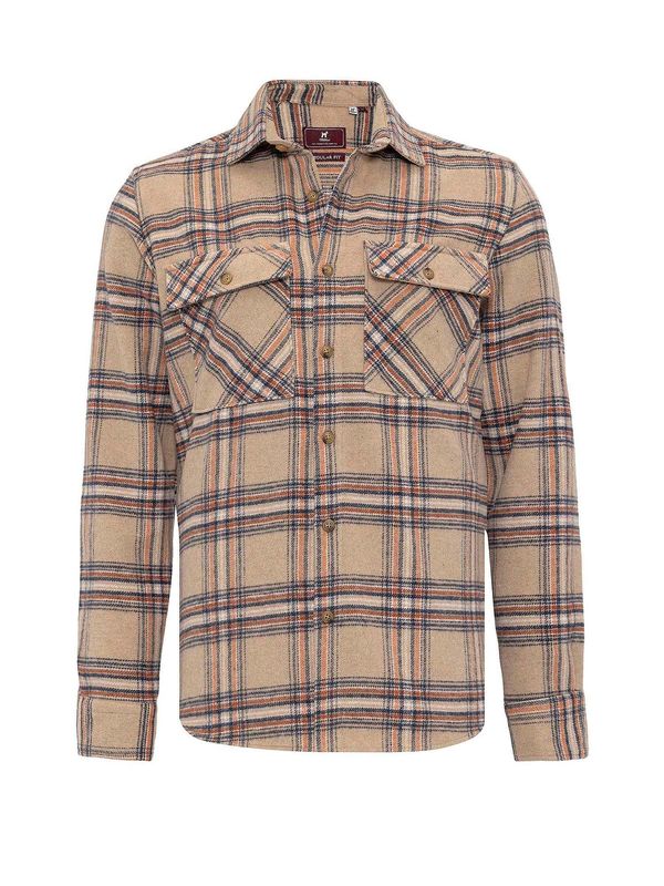 Williot Williot Srajca 'Salvatore'  rjava / svetlo rjava / oranžna / črna