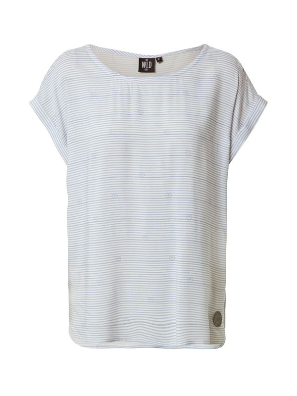 WLD WLD Majica 'WINE OF LOVE'  dimno modra / bela