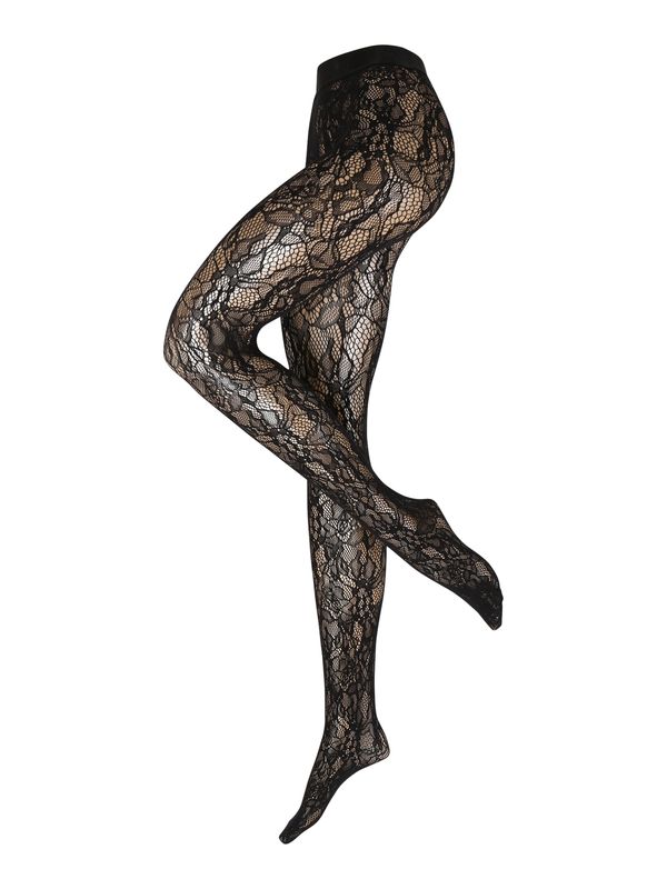 Wolford Wolford Hlačne nogavice 'Floral Net'  črna