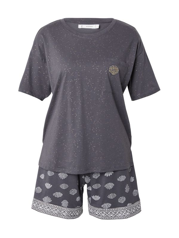 Women' Secret Women' Secret Kratke hlače za spanje 'ANTHRA'  zlata / temno siva / bela