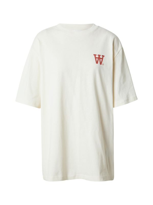 WOOD WOOD WOOD WOOD Majica 'Asa'  češnjevo rdeča / naravno bela