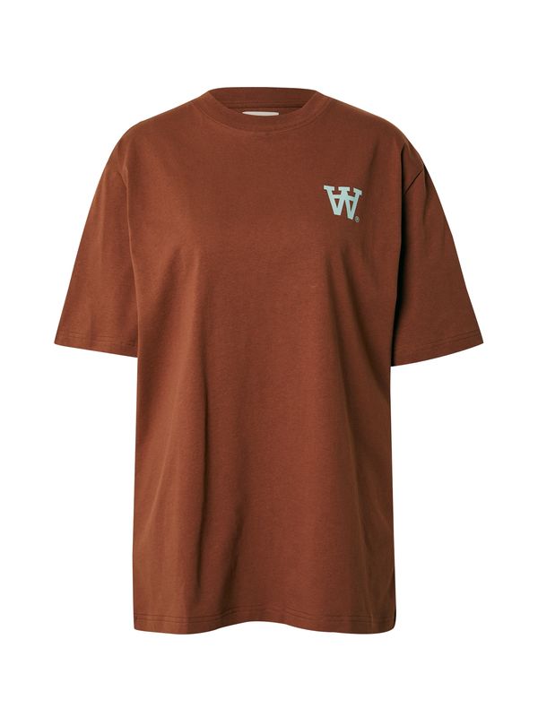 WOOD WOOD WOOD WOOD Majica 'Asa seal'  azur / temno rjava