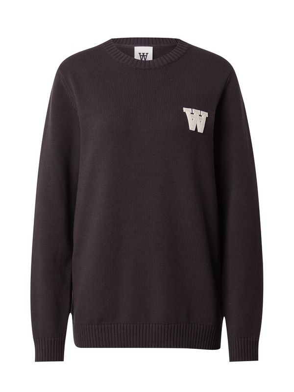 WOOD WOOD WOOD WOOD Pulover 'TAY'  temno rjava / bela