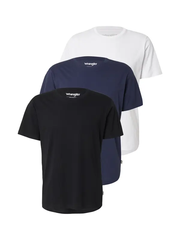 WRANGLER WRANGLER Majica  mornarska / črna / bela