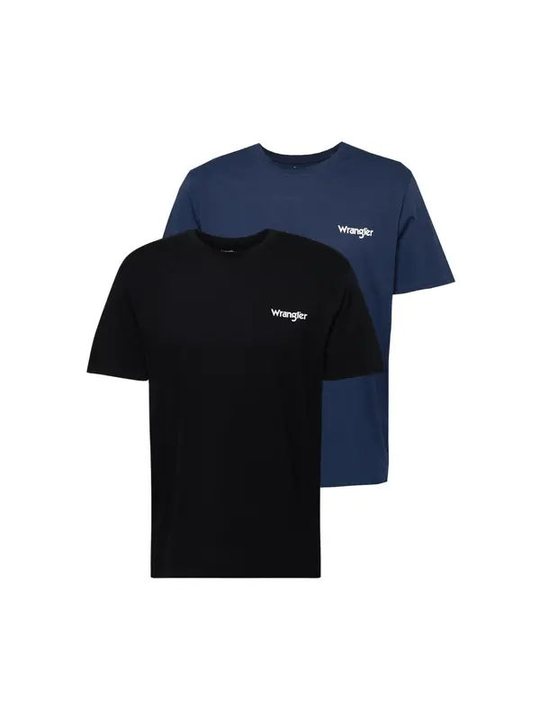 WRANGLER WRANGLER Majica 'SIGN OFF'  marine / črna