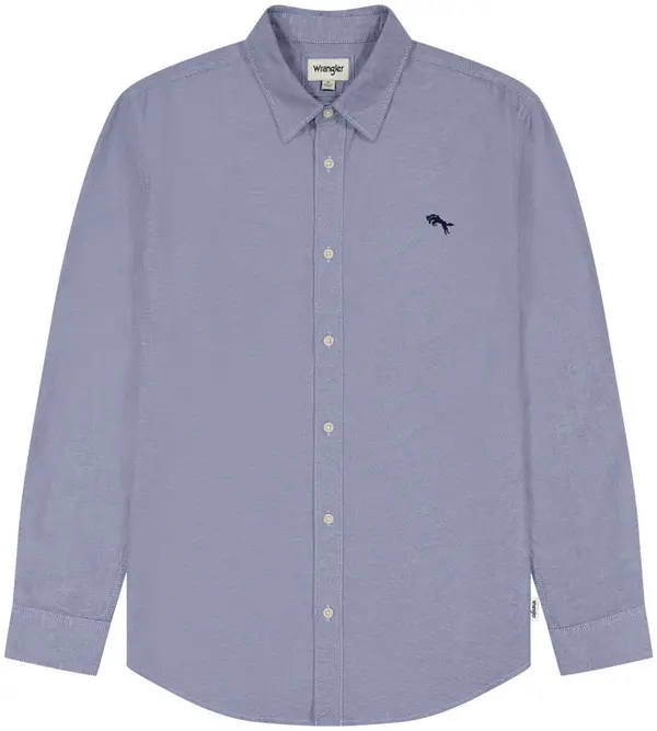 WRANGLER WRANGLER Srajca 'LS SHIRT'  progasto modra