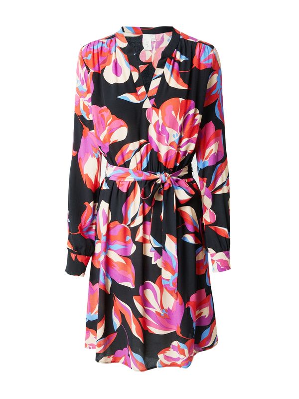 Y.A.S Y.A.S Obleka 'FIMA'  kremna / temno liila / oranžno rdeča / črna