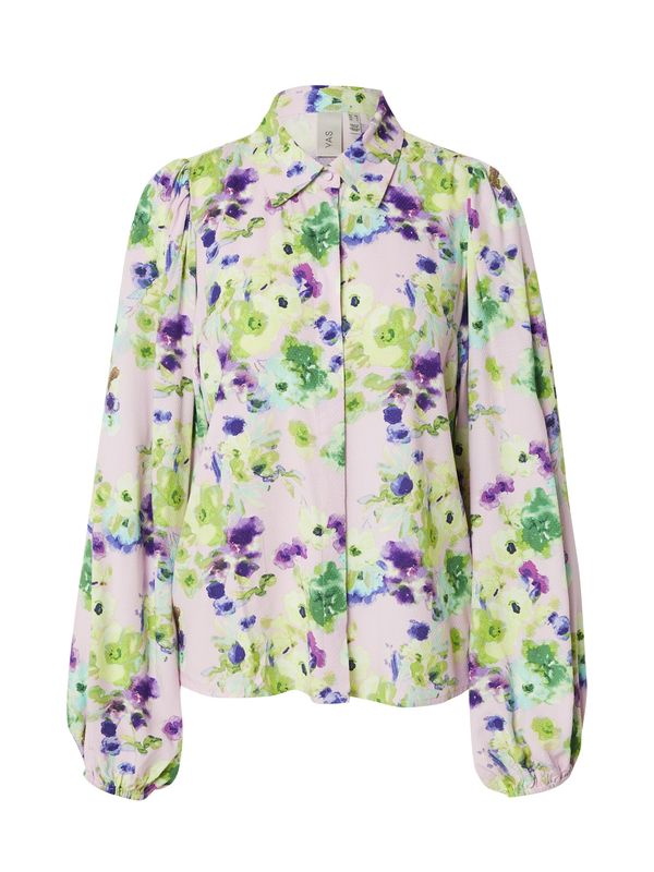 YAS YAS Bluza 'YASASINA'  nebeško modra / svetlo zelena / pastelno lila / temno liila