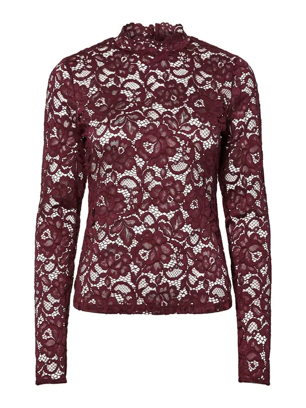 YAS YAS Bluza 'YASLacey'  vinsko rdeča