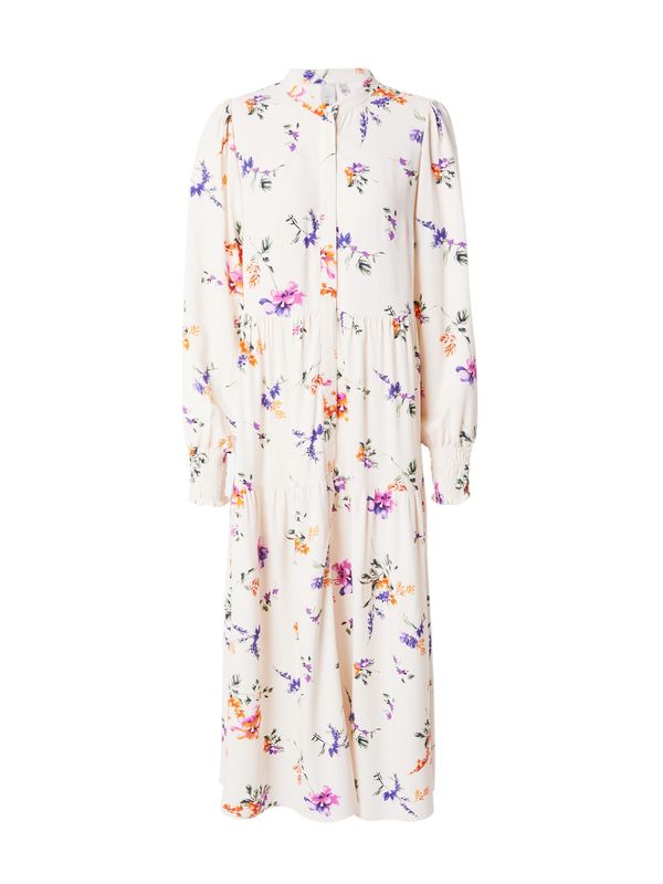 YAS YAS Dolga srajca 'Asina'  zelena / lila / oranžna / volneno bela