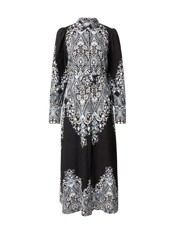 YAS YAS Dolga srajca 'YASBIRMA'  pastelno modra / črna / bela