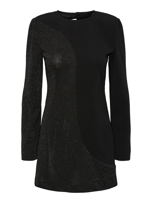 YAS YAS Obleka 'KIMBERLY'  črna / srebrna