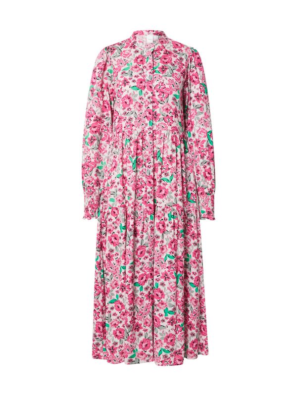 YAS YAS Obleka 'YASALIRA'  zelena / pastelno zelena / roza / bela