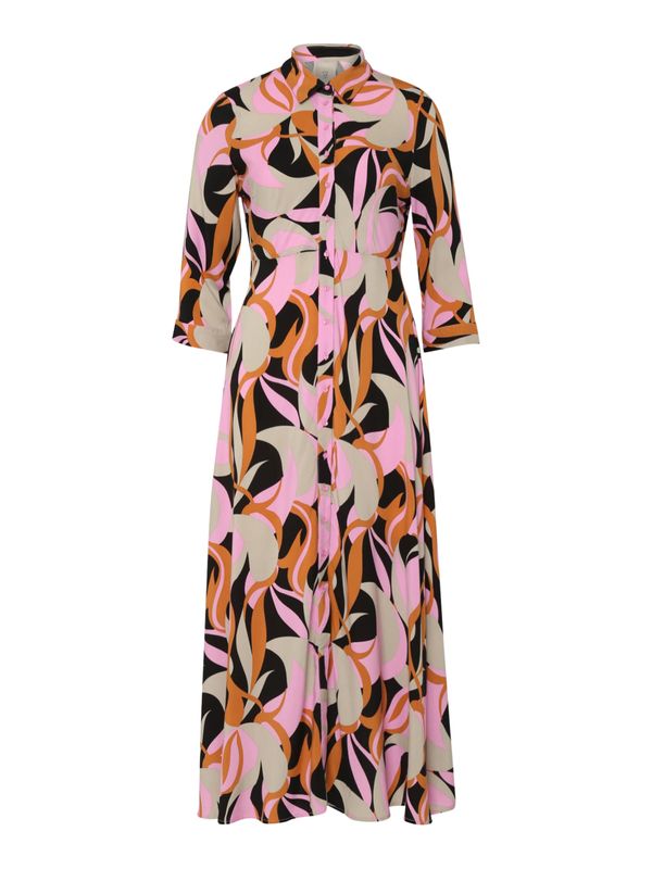 YAS Petite YAS Petite Dolga srajca 'YASSAVANNA'  greige / mandarina / roza / črna