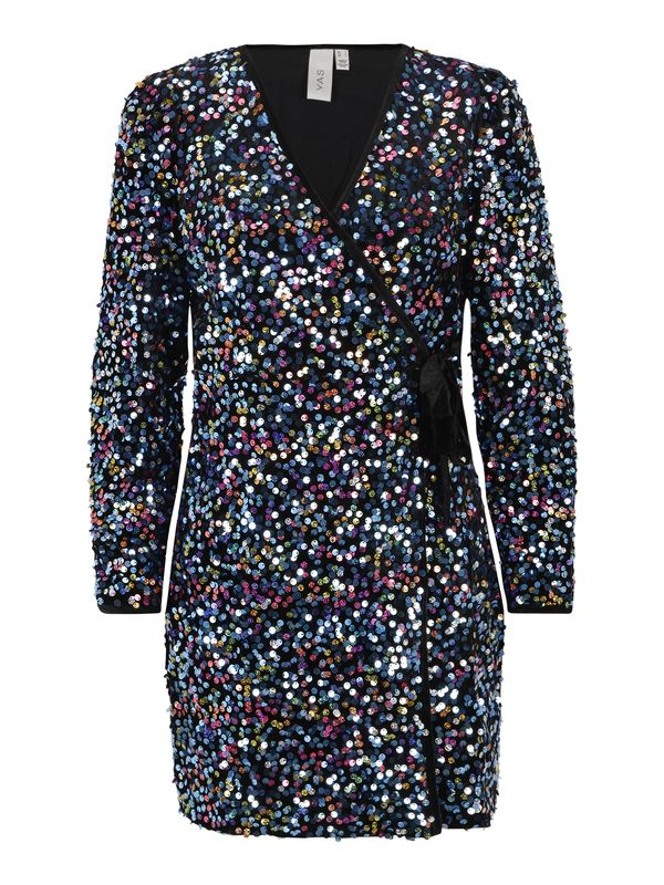 YAS Petite YAS Petite Koktejl obleka  temno modra / zlato-rumena / lila / črna