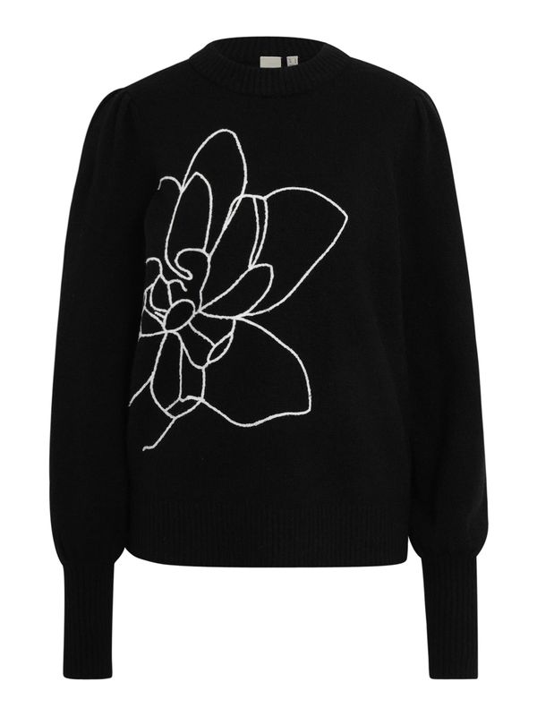 YAS Tall YAS Tall Pulover 'YASJUVA'  črna / bela