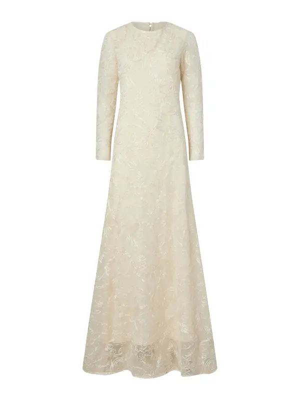 YAS YAS Večerna obleka 'YASFLORINA'  kremna