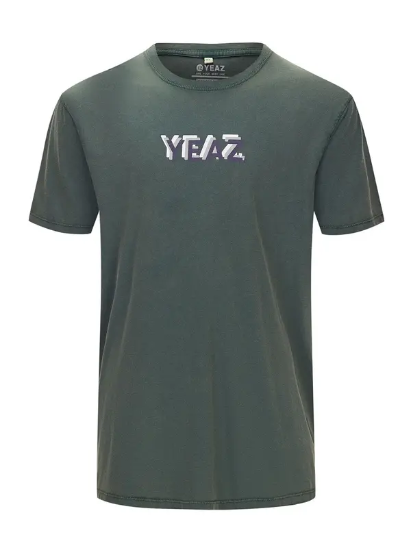 YEAZ YEAZ Majica 'Chawlay'  temno zelena / bela