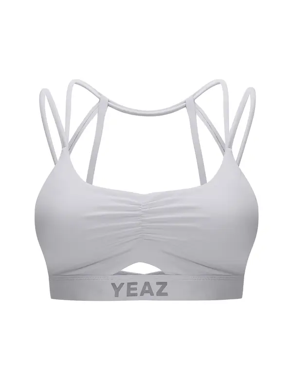 YEAZ YEAZ Športni top 'Horizon'  siva / bela