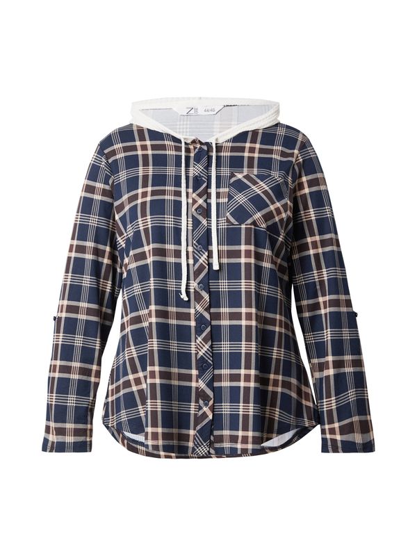 Z-One Z-One Bluza 'Si44bel'  temno modra / temno rjava / off-bela