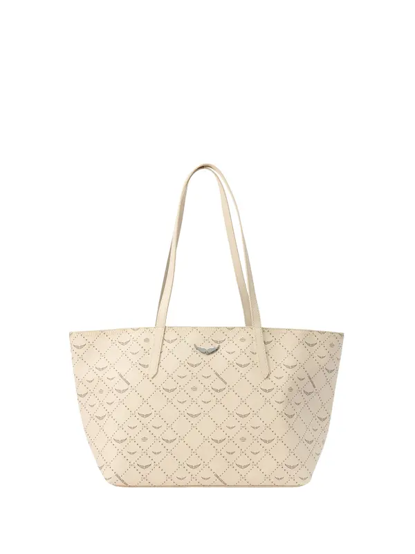 Zadig & Voltaire Zadig & Voltaire Nakupovalna torba  temno siva / volneno bela