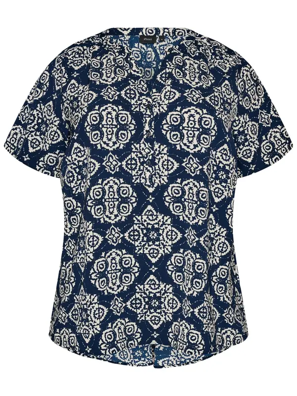Zizzi Zizzi Bluza 'Caanni'  mornarska / off-bela