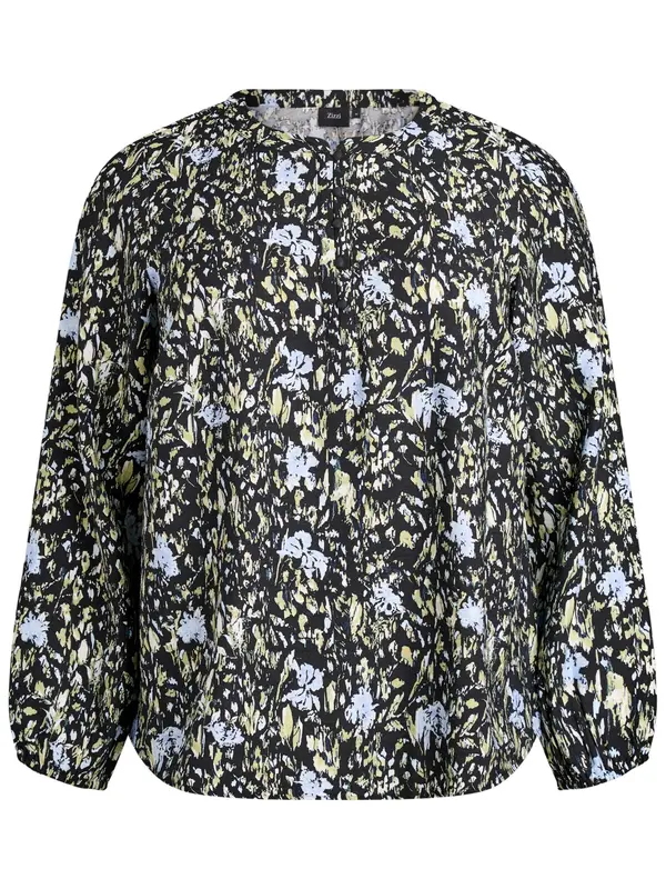 Zizzi Zizzi Bluza 'Caava'  bež / modra / črna
