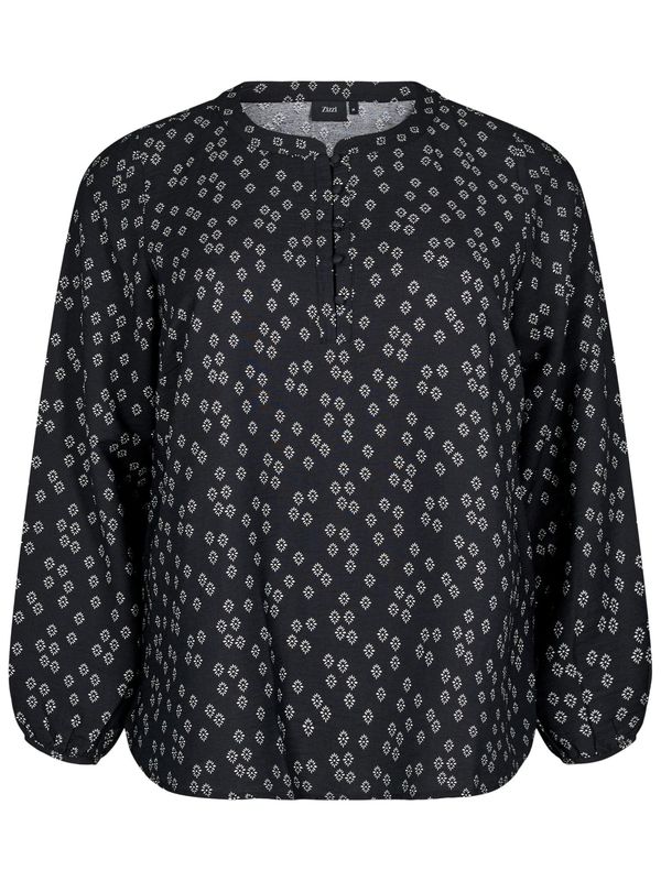Zizzi Zizzi Bluza 'Caava'  črna / bela