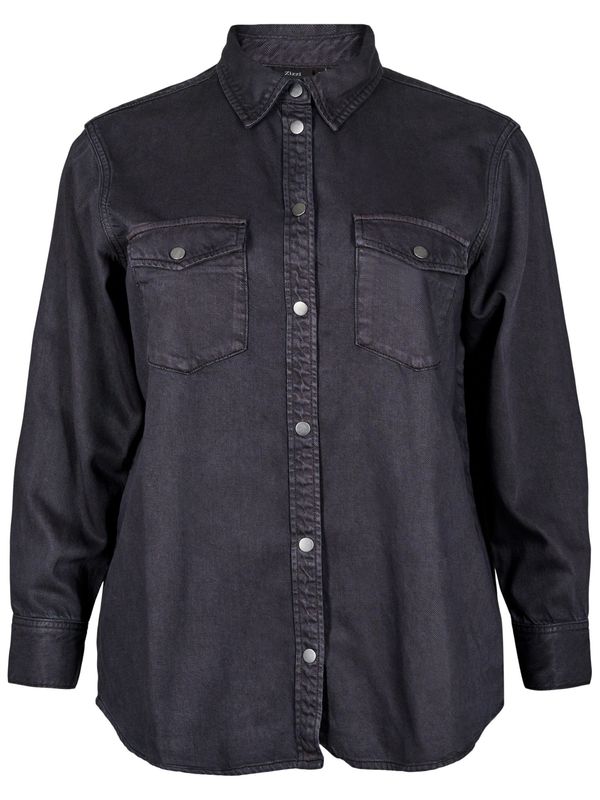 Zizzi Zizzi Bluza 'CADAMI'  črn denim