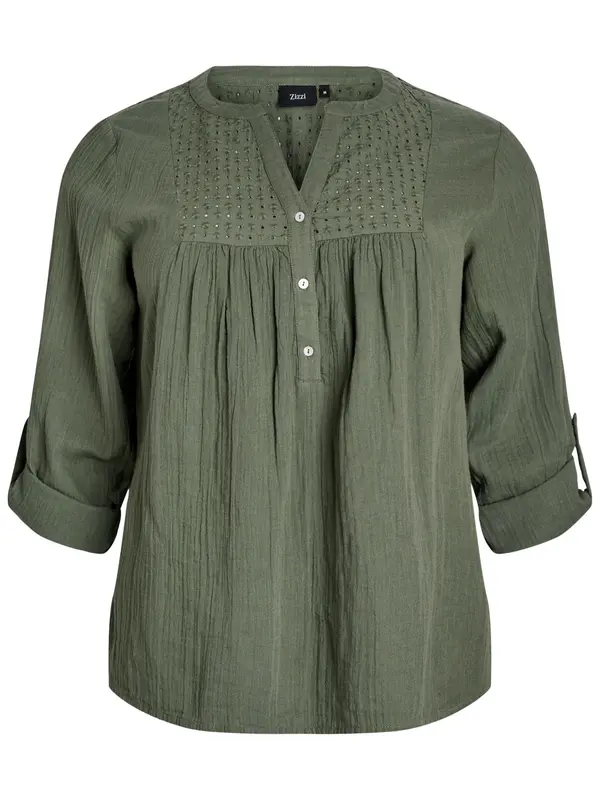 Zizzi Zizzi Bluza 'Cavivu'  temno zelena