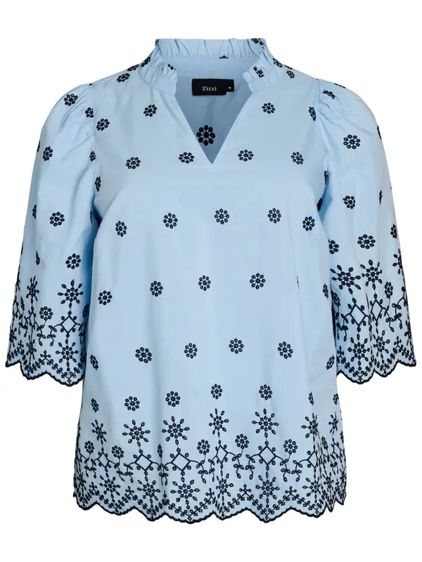 Zizzi Zizzi Bluza 'Eviola'  svetlo modra / temno modra