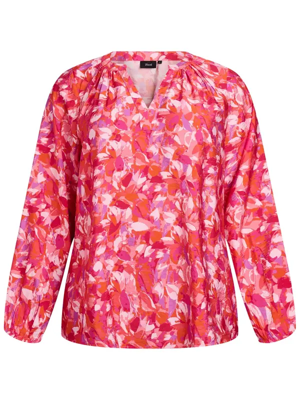 Zizzi Zizzi Bluza 'Mestea'  roza / rdeča