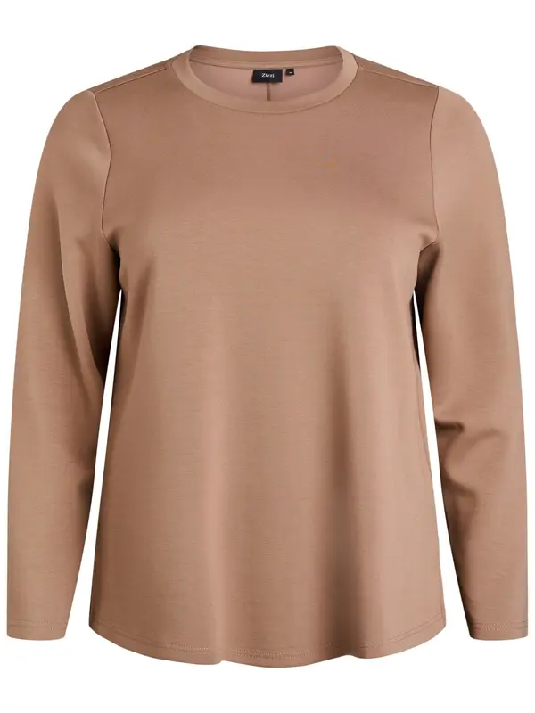 Zizzi Zizzi Bluza 'MONA'  svetlo rjava