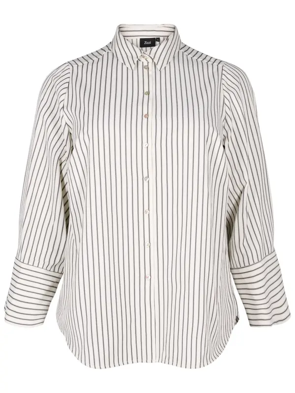 Zizzi Zizzi Bluza 'MSILLE'  siva / bela