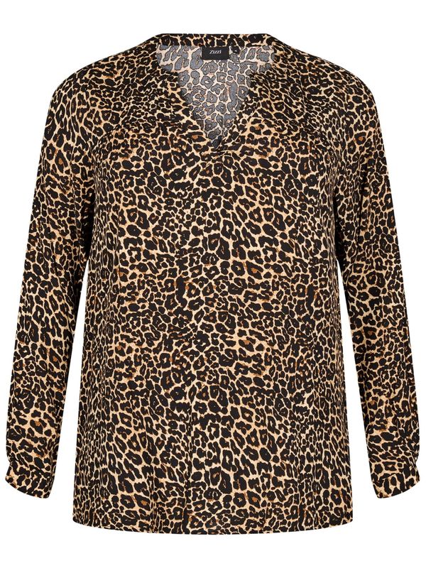 Zizzi Zizzi Bluza 'VBELLA'  rjava / črna