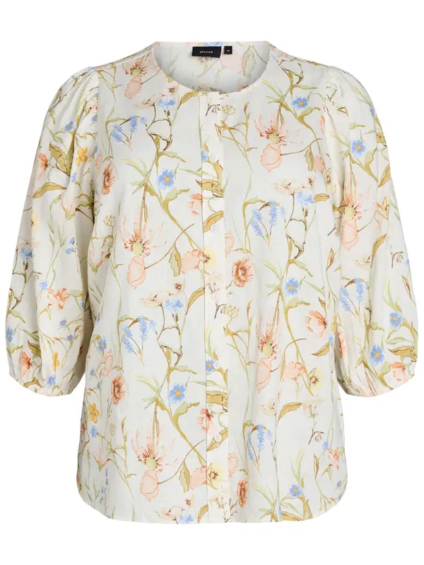 Zizzi Zizzi Bluza 'Vlina'  svetlo bež / pastelno modra / oliva / pastelno roza