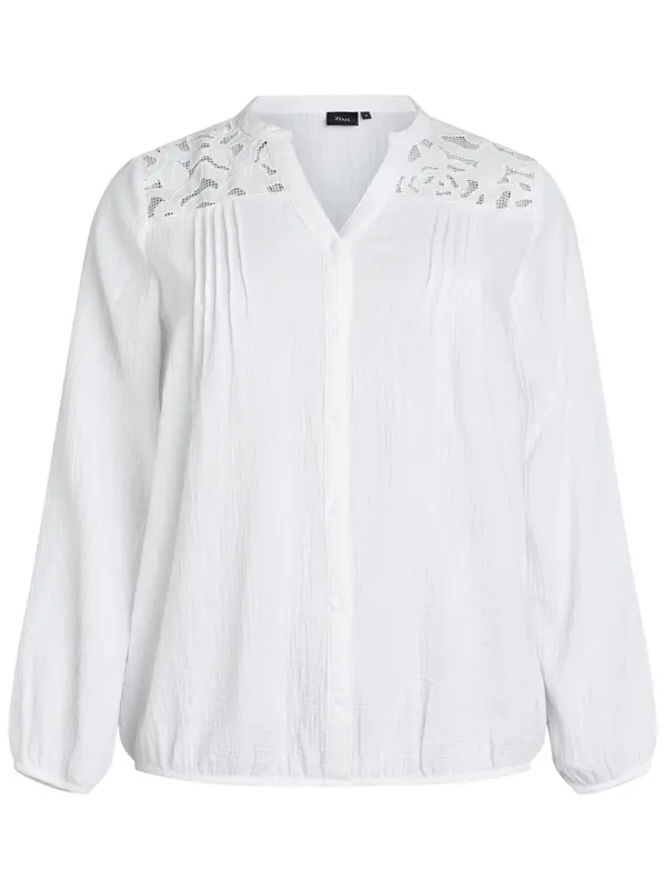 Zizzi Zizzi Bluza 'Vviva'  bela