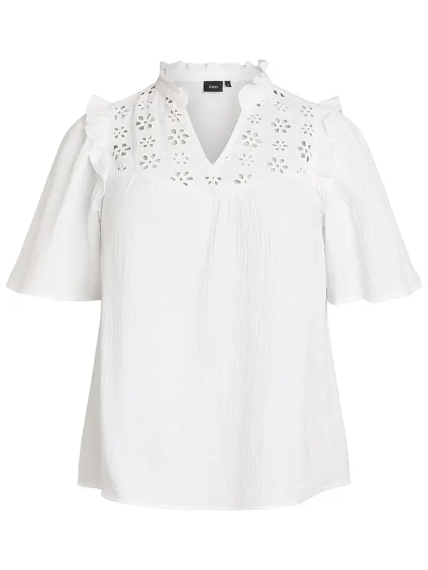 Zizzi Zizzi Bluza 'Vvivu'  bela