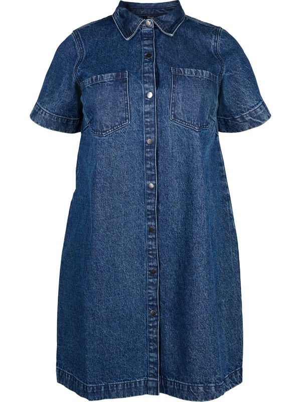 Zizzi Zizzi Dolga srajca 'EVINA'  moder denim