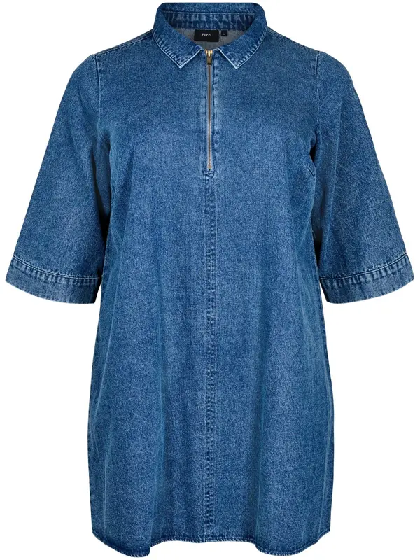 Zizzi Zizzi Dolga srajca 'JEVIA'  moder denim