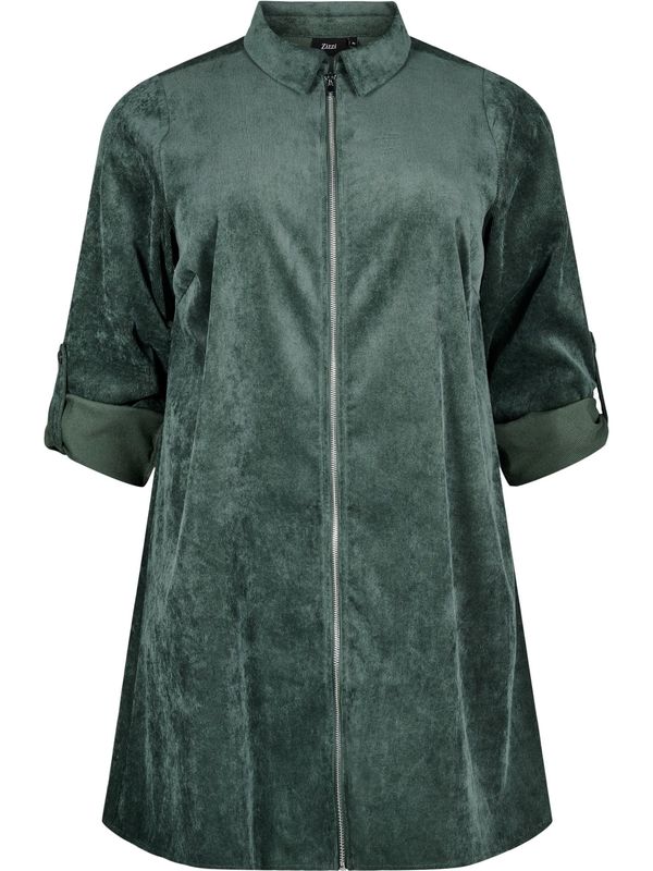 Zizzi Zizzi Dolga srajca 'VELENA'  zelena / smaragd / temno zelena