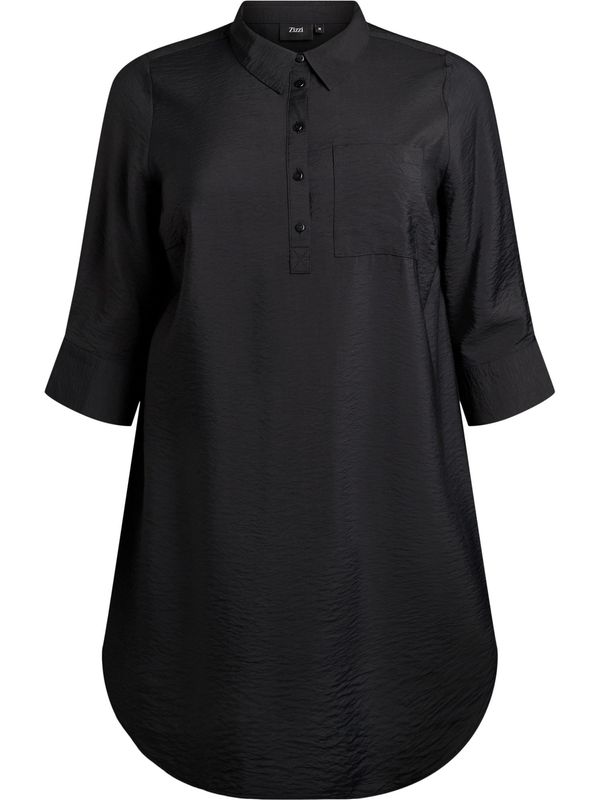 Zizzi Zizzi Dolga srajca 'VKAM'  črna