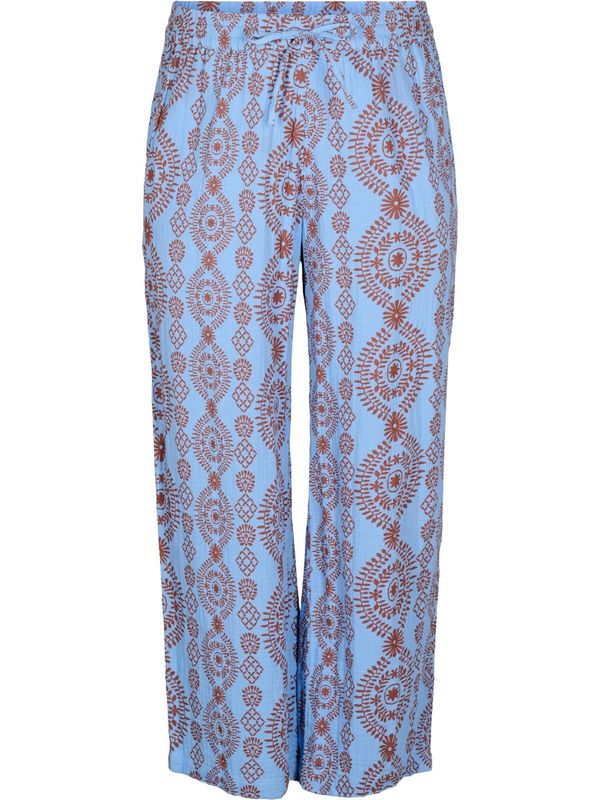 Zizzi Zizzi Hlače 'Viva'  nebeško modra / rjava