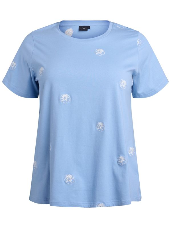 Zizzi Zizzi Majica 'VELIN'  modra / bela